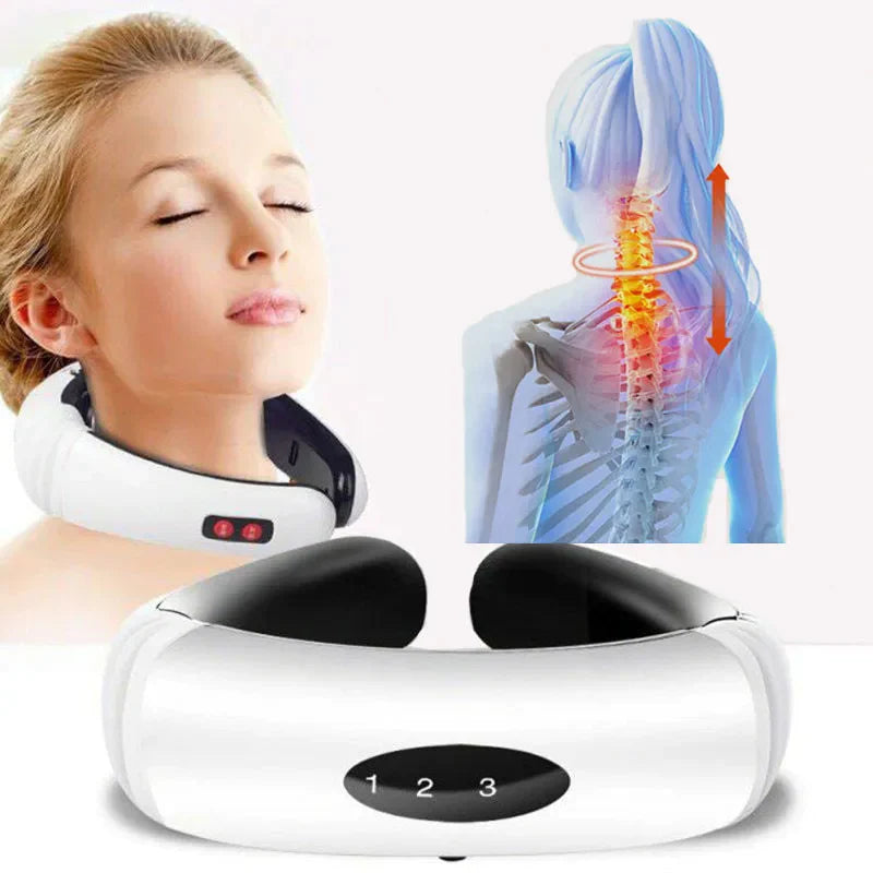 Electric Cervical Pulse Neck Massager Magnetic Therapy US