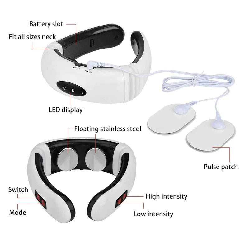 Electric Cervical Pulse Neck Massager Magnetic Therapy US