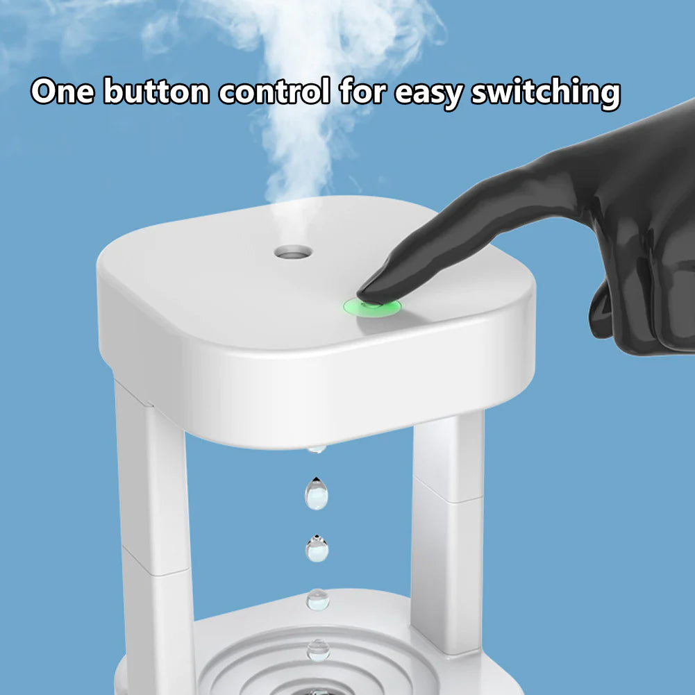 Creative Anti-Gravity Water Drop Humidifier Air Conditioning Mist Spray 