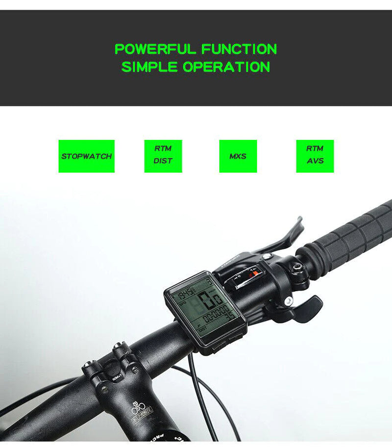 Bike Bicycle Speedometer Cycle Digital Odometer Computer Waterproof LCD Wireless