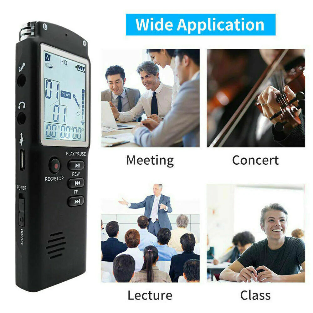 Voice Activated Mini Digital Sound Audio Recorder Dictaphone MP3 Player