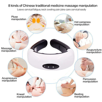 Electric Cervical Pulse Neck Massager Magnetic Therapy US