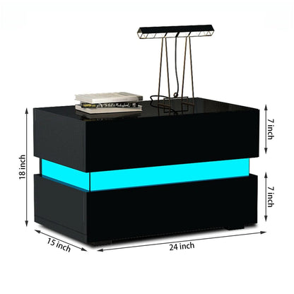 RGB LED Nightstand Coffee Table