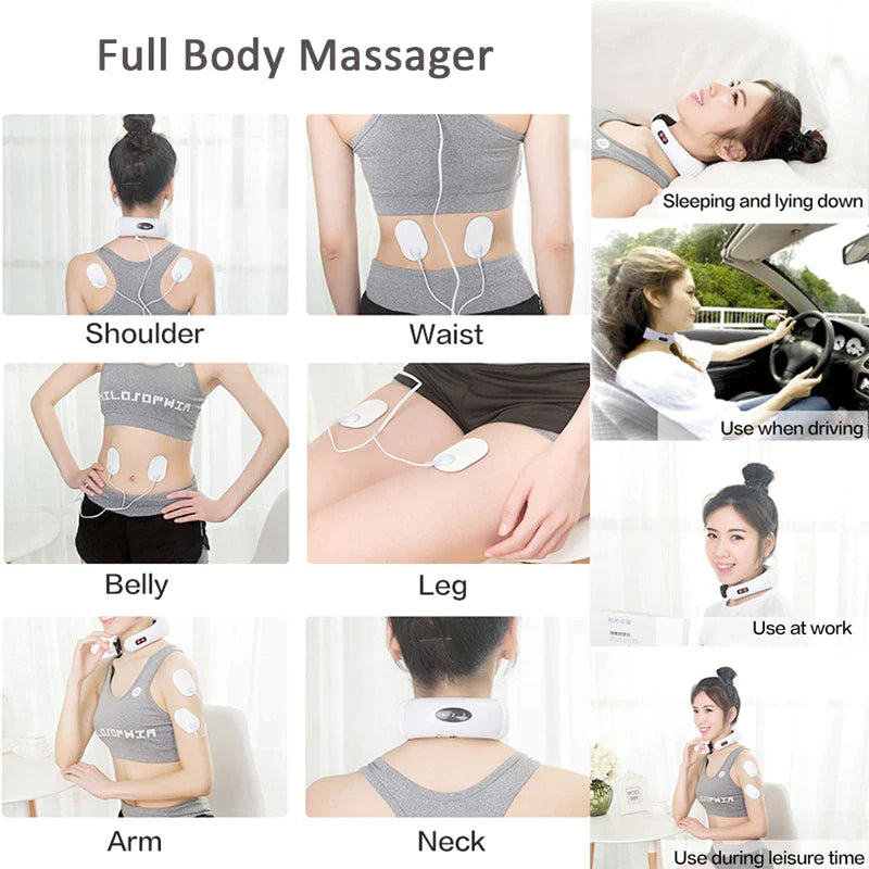 Electric Cervical Pulse Neck Massager Magnetic Therapy US