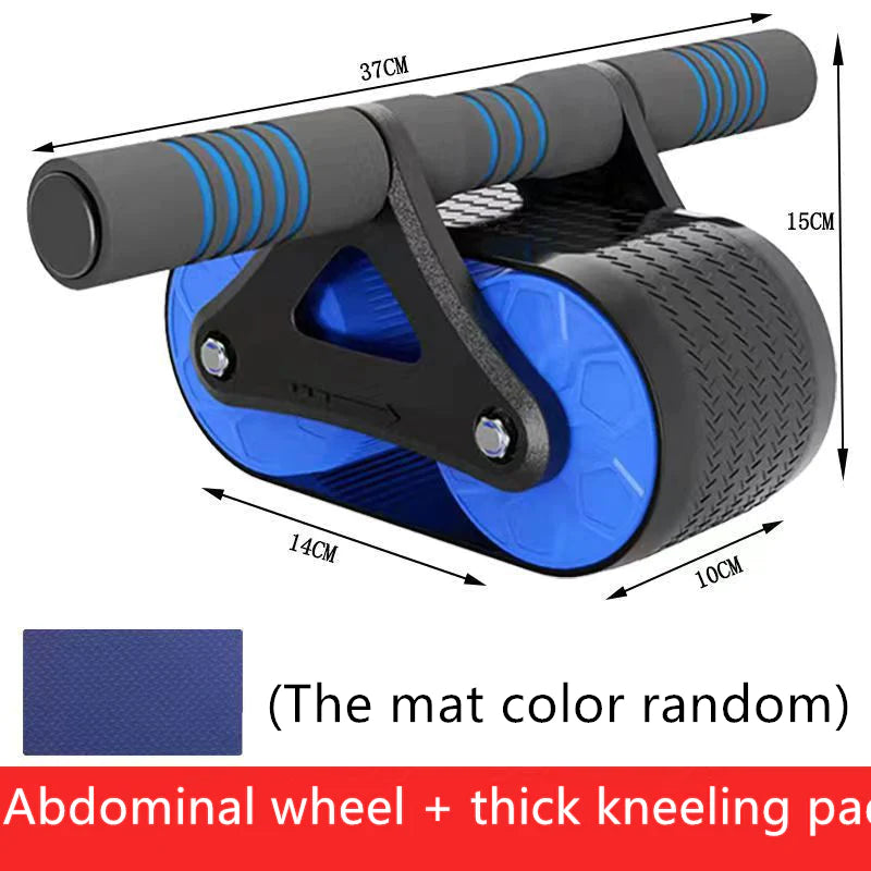 Double Wheel Abdominal Exerciser, Automatic Rebound, Ab Wheel Roller, Waist Trainer 