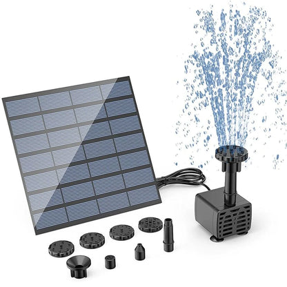 Solar Power Fountain Submersible Floating Water Pump Bird Bath Pond Garden Pool