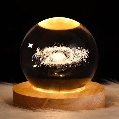 Starry Sky and Planets, Moon Crystal Ball Projection, Small Night Lamp, Creative Ambience Light