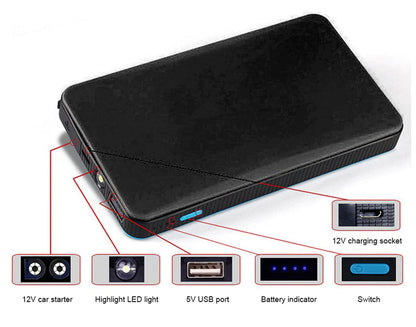 Portable Mini Slim 20000Mah Car Jump Starter Engine Battery Charger Power Bank