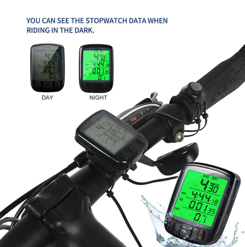 Bike Bicycle Speedometer Cycle Digital Odometer Computer Waterproof LCD Wireless