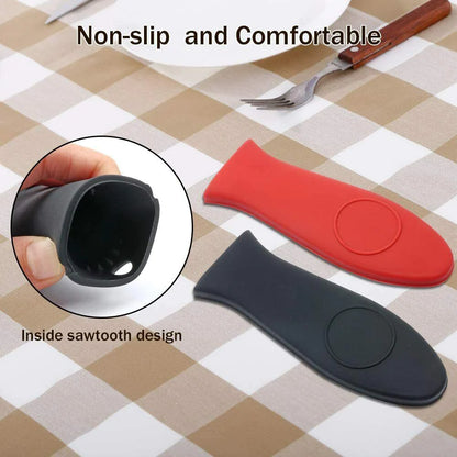 Potholder Cast Iron Hot Skillet Handle Cover, Silicone Sleeve 2Pc