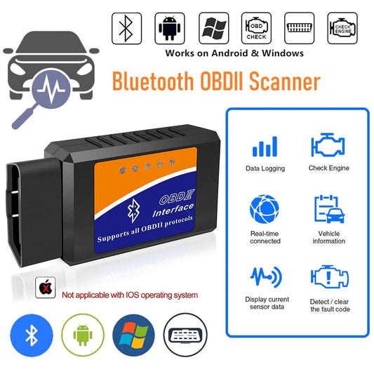 Check Engine Fault Code Reader, Bluetooth OBD2 OBDII Car Diagnostic Scanner Tool