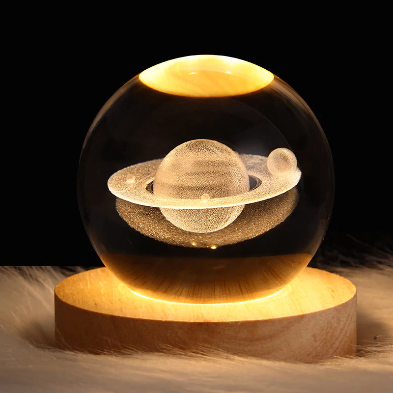 Starry Sky and Planets, Moon Crystal Ball Projection, Small Night Lamp, Creative Ambience Light