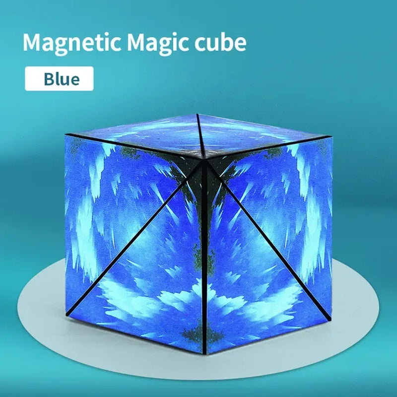 Magic Cube, Fidget Toy,  3X3X3 Gold Plating Magnetic Professional Magic Cube