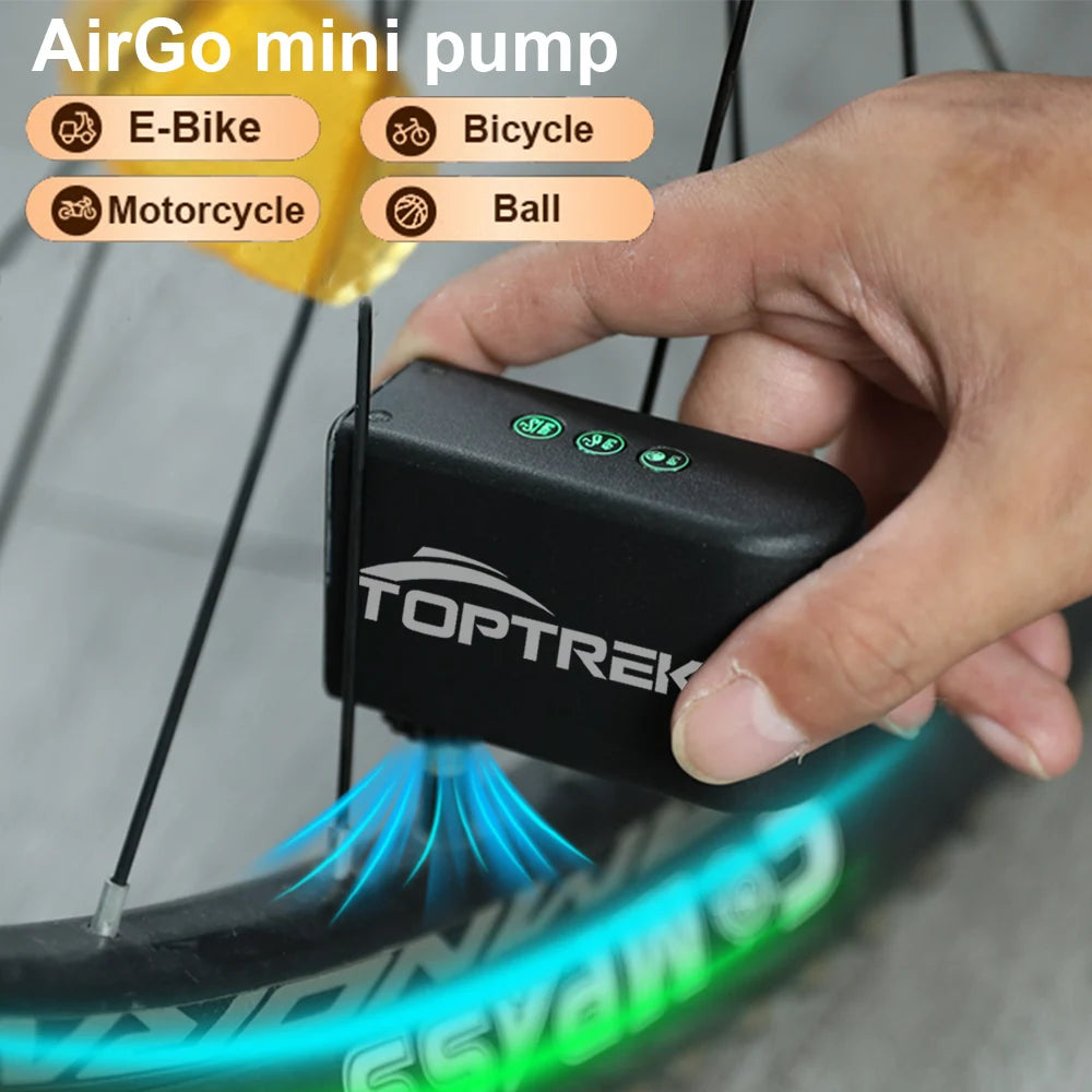 100Psi Mini Electric Air Pump Portable 1260Mah Bicycle Pump 