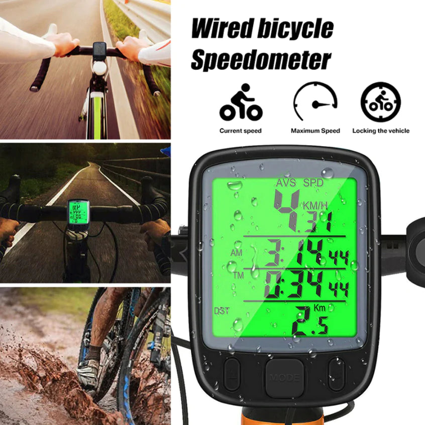 Bike Bicycle Speedometer Cycle Digital Odometer Computer Waterproof LCD Wireless