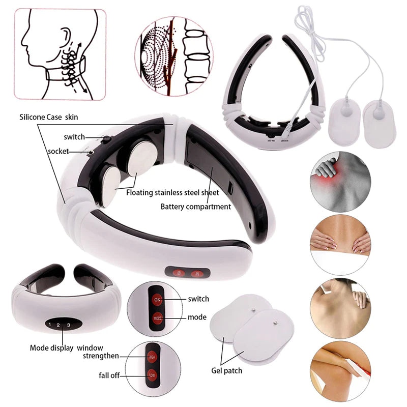 Electric Cervical Pulse Neck Massager Magnetic Therapy US