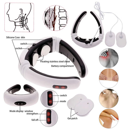 Electric Cervical Pulse Neck Massager Magnetic Therapy US