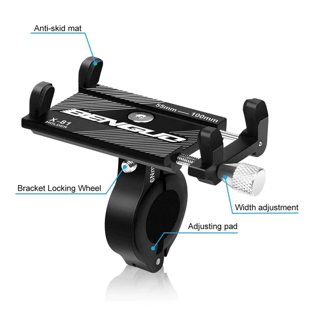 Aluminum Motorcycle/Bicycle Handlebar Mount for Cell Phone GPS 