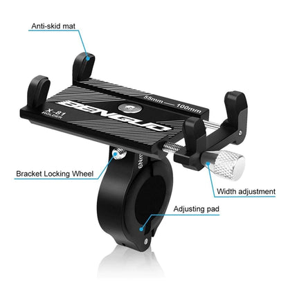 Aluminum Motorcycle/Bicycle Handlebar Mount for Cell Phone GPS 