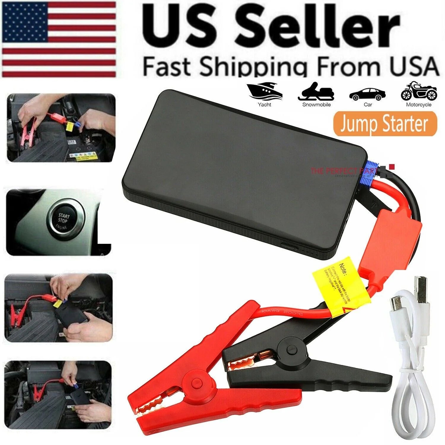 Portable Mini Slim 20000Mah Car Jump Starter Engine Battery Charger Power Bank