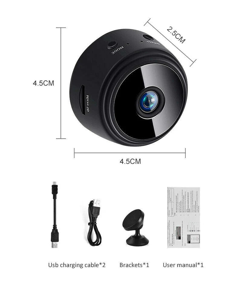 Mini Wireless Hidden Camera Wifi IP Home Security DVR Night Vision 