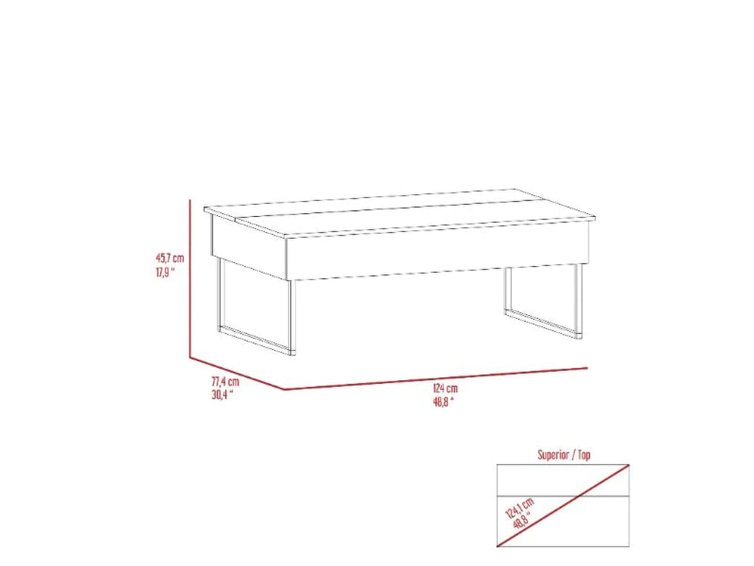 Lift Top Coffee Table, Carbon Espresso / Black Wengue Finish