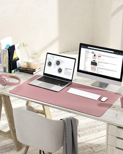 Non-Slip Desk Pad, Waterproof PVC Leather, Ultra Thin Large Mouse Pad, Easy Clean Laptop/Writing Mat