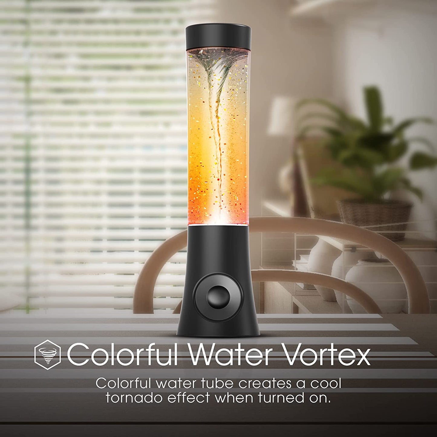 Vortex Tornado TWS Bluetooth Speaker, 7 LED Light Show, Portable Speaker, Bass Boosted, Home and Outdoor Speaker, Rechargeable Speaker