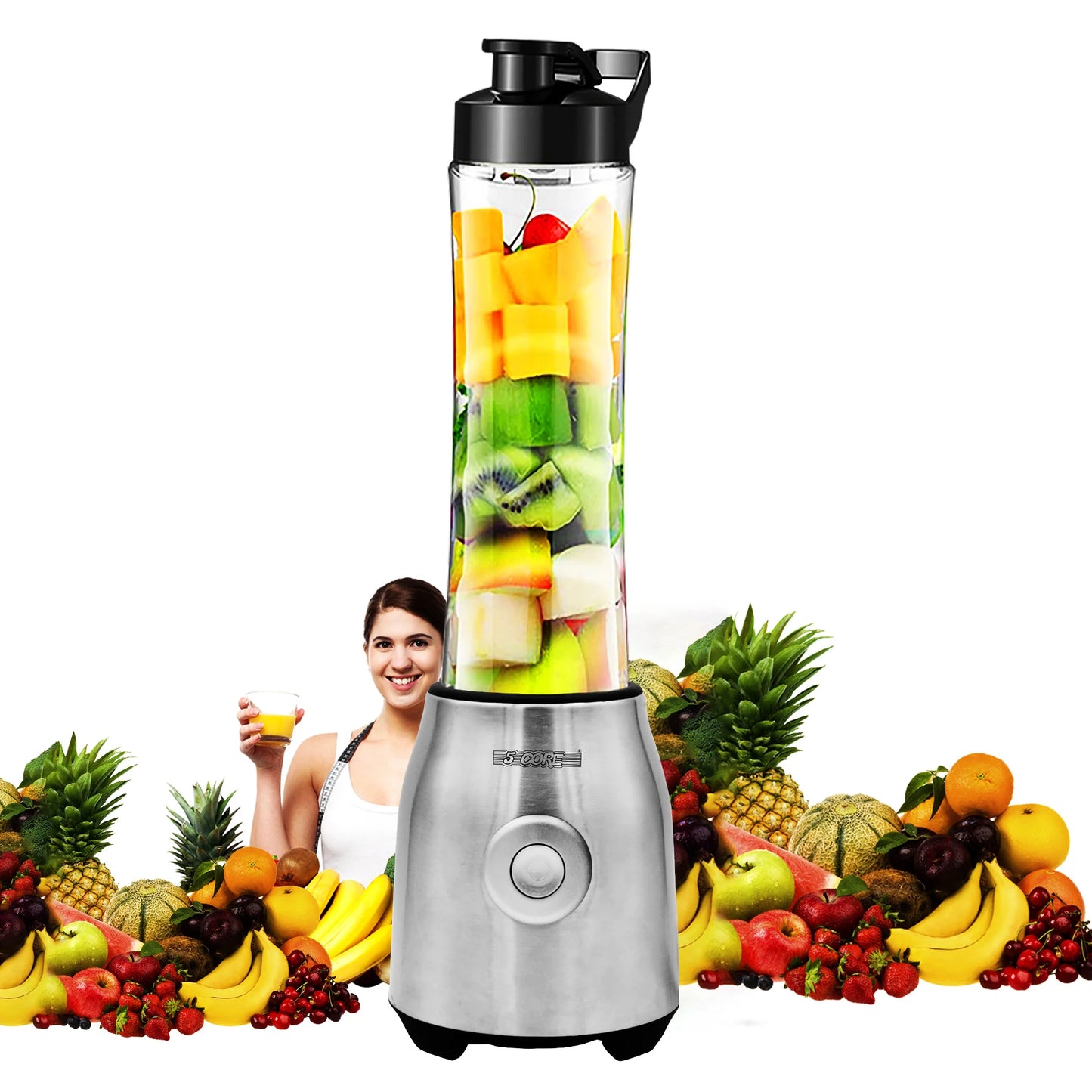 5 Core Portable Blenders for Kitchen 20 Oz Capacity 300 Watt Personal Blender Small Smoothie Maker