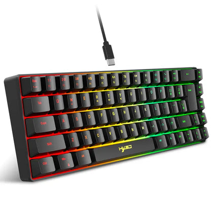 V200 Wired K68 RGB Streamer Mini Gaming Keyboard 19-Key Conflict-Free Membrane Keyboard but Mechanical Feel for Game/Office