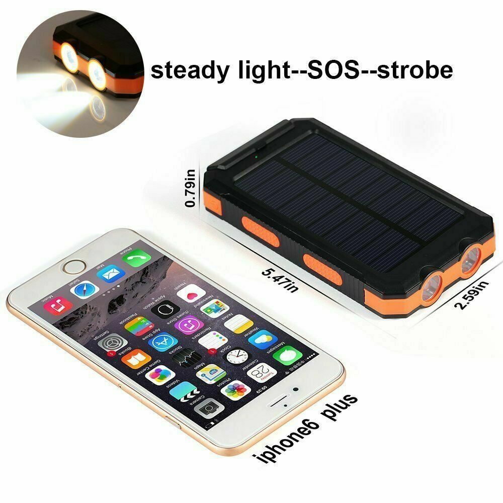 2023 Super Powerful USB Portable Charger Solar Power Bank for Cell Phone