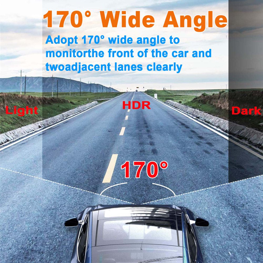 Dash Cam, 3 Channel Dash Cam Front and Rear Inside,1080P Full HD 170 Deg Wide Angle Dashboard Camera, Night Vision, WDR, Accident Lock, Loop Recording, Parking Monitor