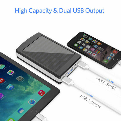 2023 Super Powerful USB Portable Charger Solar Power Bank for Cell Phone