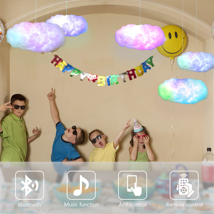 USB Cloud Light APP Control Music Synchronization 3D RGBIC Ambient Light Lightning Simulation Clouds Bedroom Room Light